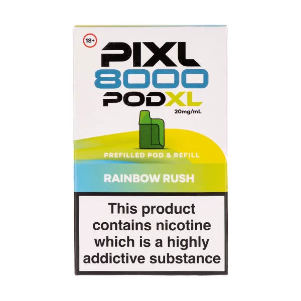 Pineapple Grape (Rainbow Rush) Pixl 8000 Prefilled Pod + Refill Pack