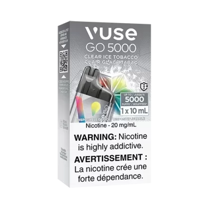 Vuse go 5000 Clear Ice Tobacco 20mg/ml disposable (Provincial)