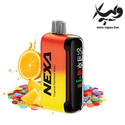 پاد یکبار مصرف نکسابار نکسا ۲۰۰۰۰ پاف آناناس گریپ فروت اسمارتیز Nexa Bar Nexa 20000 Puffs Tropical Rainbow Blast