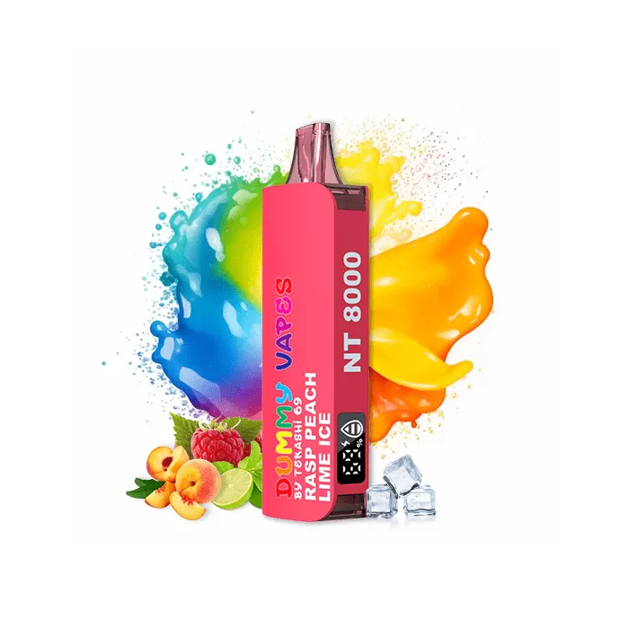 Dummy Vapes 8000 – Raspberry Peach Lime Ice Disposable Vape