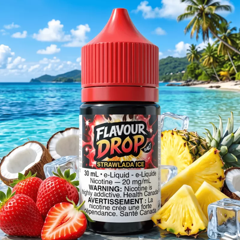 Flavour Drop Salts - Strawlada Ice