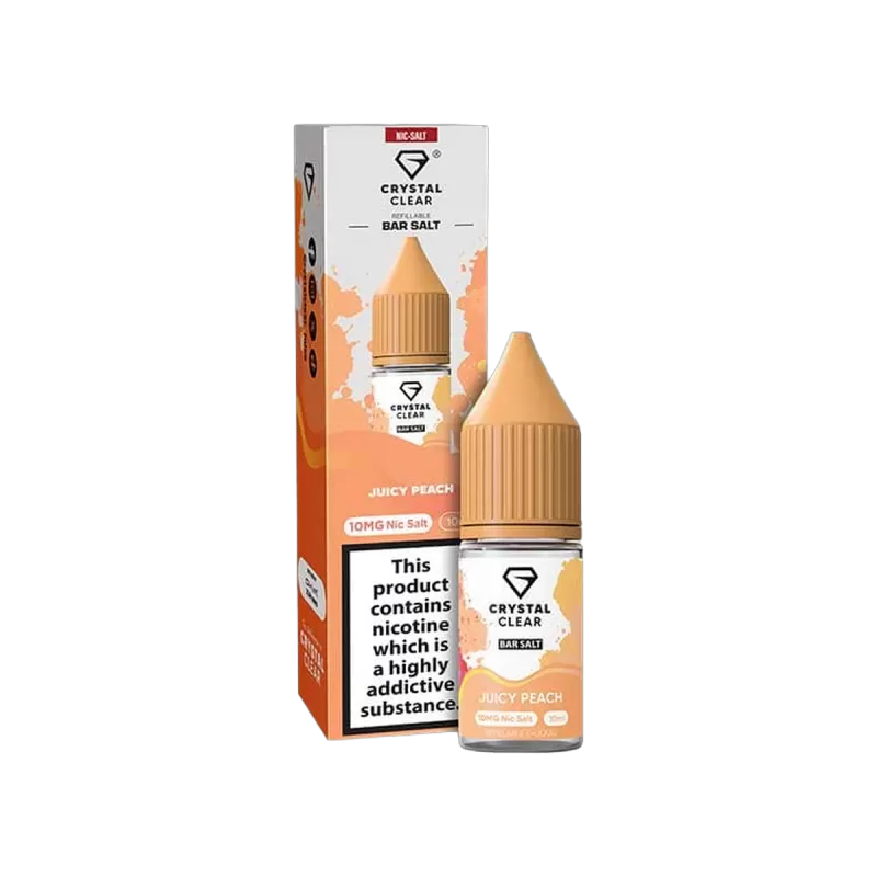 Juicy Peach Nic Salt E-Liquid by Crystal Clear