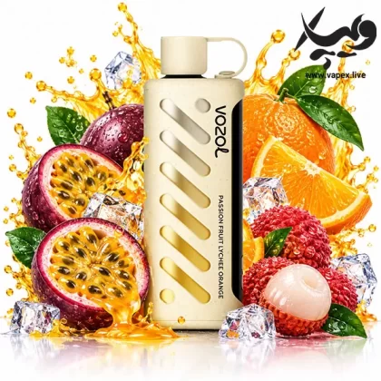 پاد یکبار مصرف وزول گیر شیشا ۲۵۰۰۰ پاف طعم پشن فروت پرتقال لیچی | Vozol Gear Shisha 25000 Passion Fruit Orange Lychee