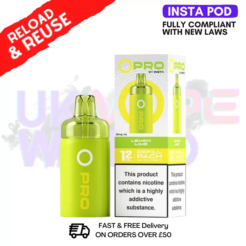 20MG Lemon Lime Insta O Pro Refil Pack (12ML)