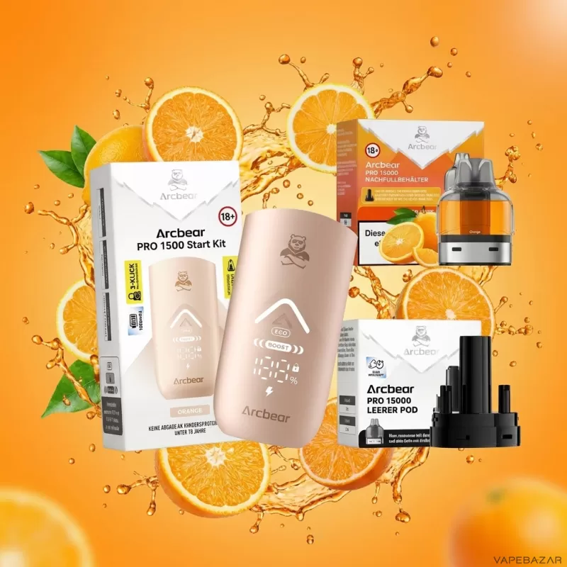 Arcbear Pro 15000 Starterkit – Orange 20mg/ml Nikotin