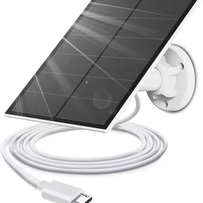 5V Solar Panel for Wireless Outdoor Security Camera, 5W Micro USB Solar Panel for Outdoor Rechargeable Battery Camera, IP66 Waterproof Solar Panels with 10ft Cable