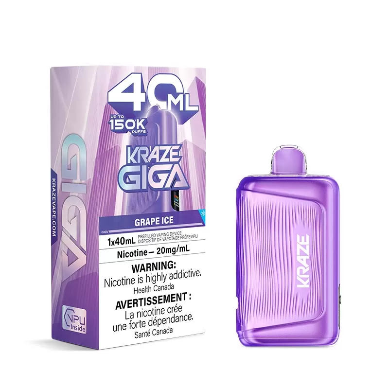 Kraze Giga Disposable - Grape Ice (MB)