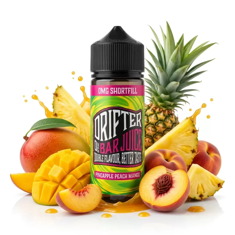 Pineapple Peach Mango Shortfill E-Liquid by Drifter Bar Juice 100ml