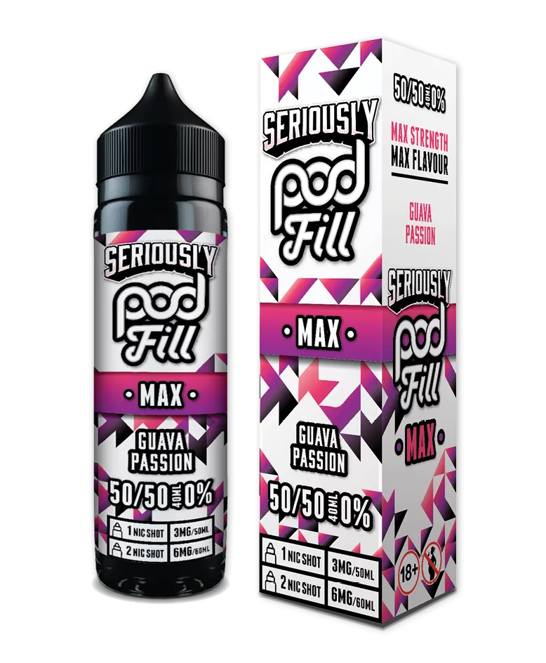 Seriously Pod Fill Max Guava Passion E-liquid Shortfill