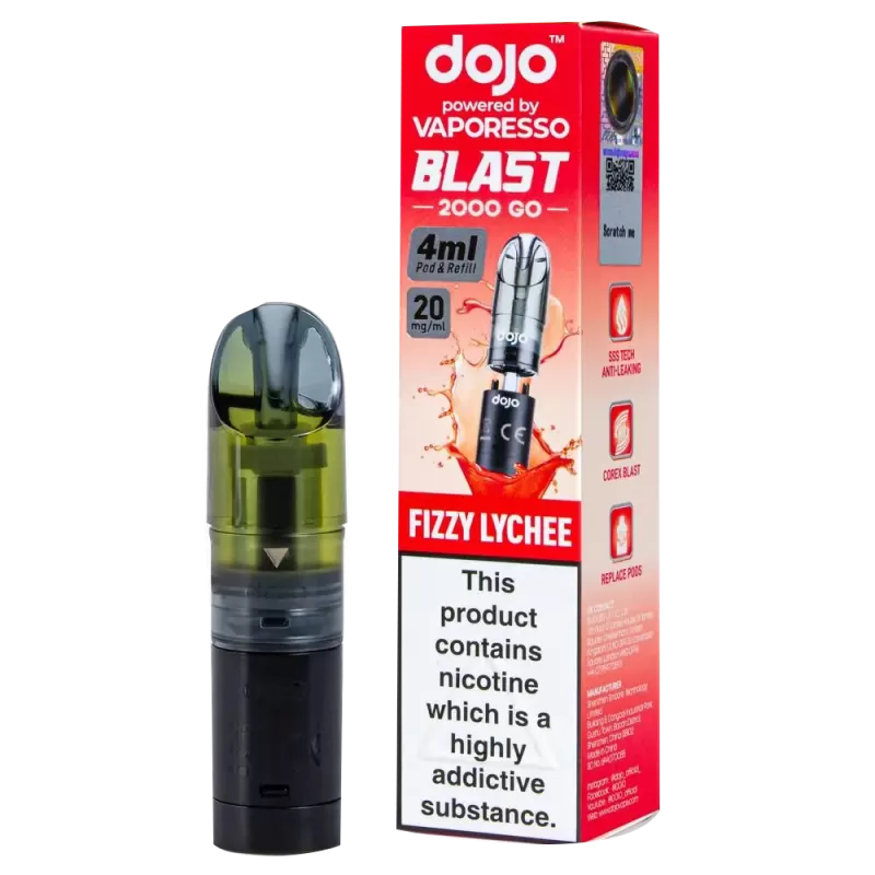 Fizzy Lychee Dojo Blast 2000 Go Refill Pod