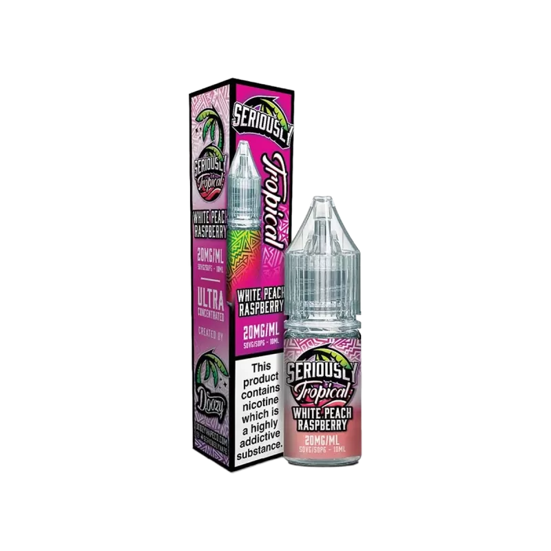 White Peach Raspberry Nic Salt E-Liquid by Seriously Tropical