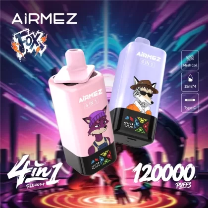 Airmez Fox 120k Puffs 4in1 Disposable Vape EU Warehouse