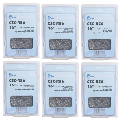 6-Pack 16-Inch Chainsaw Chain Replacement for Greenworks 20312 Digipro G-Max 40V